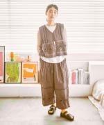 キャンブリック×コットンメッシュ　2wayベスト