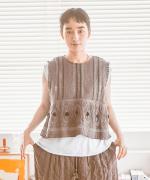 キャンブリック×コットンメッシュ　2wayベスト