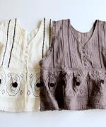 キャンブリック×コットンメッシュ　2wayベスト