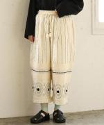 キャンブリック×コットンメッシュ　パンツ