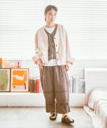 キャンブリック×コットンメッシュ　パンツ