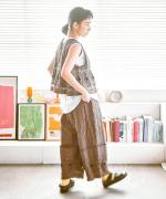 キャンブリック×コットンメッシュ　パンツ