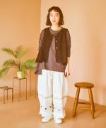 キャンブリック×コットンメッシュ　パンツ