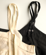 コットンリネンキャンバス×バテンレース　2wayキャミソール