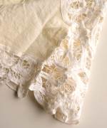 コットンリネンキャンバス×バテンレース　2wayキャミソール