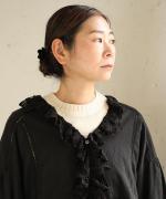 コットンリネンキャンバス×バテンレース　ブラウス