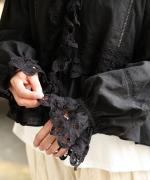 コットンリネンキャンバス×バテンレース　ブラウス