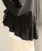 コットンリネンキャンバス×バテンレース　ブラウス