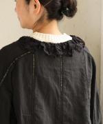 コットンリネンキャンバス×バテンレース　ブラウス