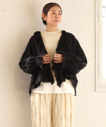 コットンリネンキャンバス×バテンレース　ブラウス