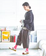 コットンリネンタイプライターファナージュ　ティンカーパンツ