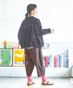 コットンリネンタイプライターファナージュ　ティンカーパンツ