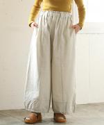 コットンリネンタイプライターファナージュ　パンツ