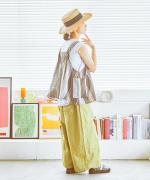 コットンリネンタイプライターファナージュ　パンツ