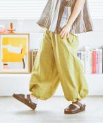 コットンリネンタイプライターファナージュ　パンツ
