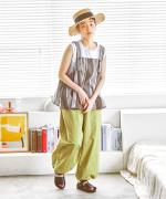 コットンリネンタイプライターファナージュ　パンツ