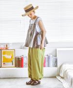 コットンリネンタイプライターファナージュ　パンツ