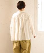 太番手ステッチコットンリネンボイル　シャツ