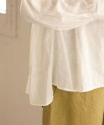 太番手ステッチコットンリネンボイル　シャツ