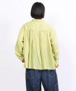 太番手ステッチコットンリネンボイル　シャツ