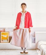 太番手ステッチコットンリネンボイル　シャツ