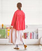 太番手ステッチコットンリネンボイル　シャツ