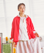 太番手ステッチコットンリネンボイル　シャツ