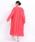 太番手ステッチコットンリネンボイル　2wayワンピース