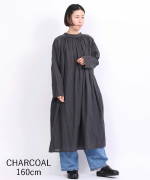 太番手ステッチコットンリネンボイル　2wayワンピース