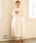 太番手ステッチコットンリネンボイル　2wayワンピース