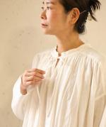 太番手ステッチコットンリネンボイル　2wayワンピース