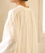 太番手ステッチコットンリネンボイル　2wayワンピース