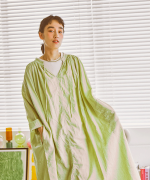 太番手ステッチコットンリネンボイル　2wayワンピース