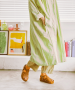 太番手ステッチコットンリネンボイル　2wayワンピース