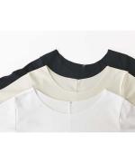 コポリフライス　Uネック長袖