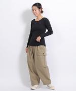 コットンノヴァテレコ　Uネック長袖