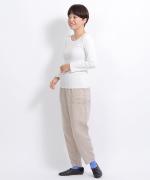 コットンノヴァテレコ　Uネック長袖