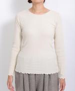 コットンノヴァテレコ　Uネック長袖