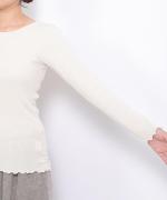 コットンノヴァテレコ　Uネック長袖