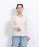 コットンノヴァテレコ　Uネック長袖