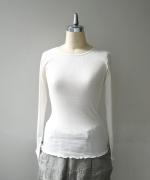 コットンノヴァテレコ　Uネック長袖