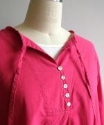 コットンノヴァテレコ　Uネック長袖