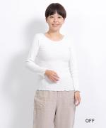 コットンノヴァテレコ　Uネック長袖