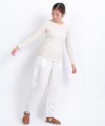 コットンノヴァテレコ　Uネック長袖