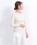 コットンノヴァテレコ　Uネック長袖