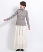 コットンノヴァテレコ　フリルハイネック長袖