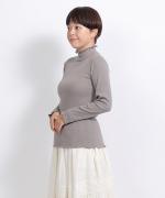 コットンノヴァテレコ　フリルハイネック長袖