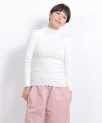 コットンノヴァテレコ　フリルハイネック長袖