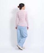 コットンノヴァテレコ　フリルハイネック長袖