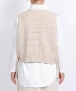 スープレコットン天竺　裾ラウンドハイネックロングT